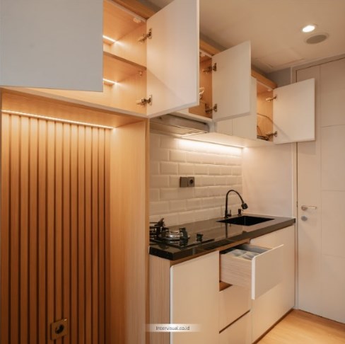 Desain Interior Apartemen Tokyo Riverside Pik 2 Untuk Keluarga Kecil