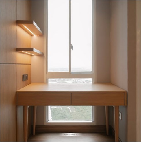 Desain Interior Apartemen Tokyo Riverside Pik 2 Warna Netral