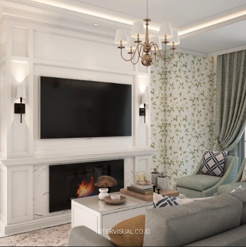 Desain Interior Ruang Tamu Minimalis Modern dengan Warna Netral