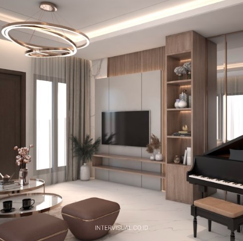 Desain Interior Rumah Mewah Bergaya Modern Elegan